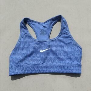 Nike Dri-FIT Women’s Blue Polka Dot Racerback Sports Bra Wireless Pullover XS
